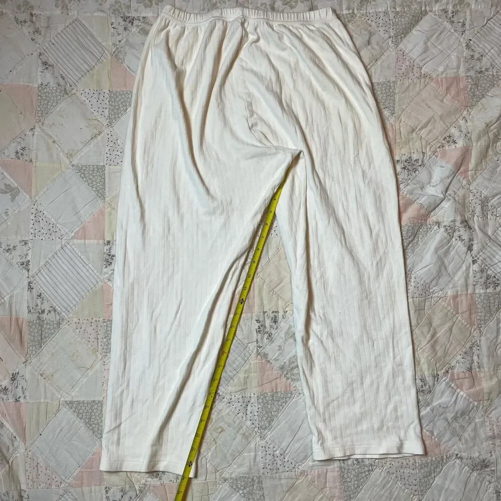 disney vintage 90s purple rosette embroidered cream winnie the pooh pajama set - Picture 8 of 8